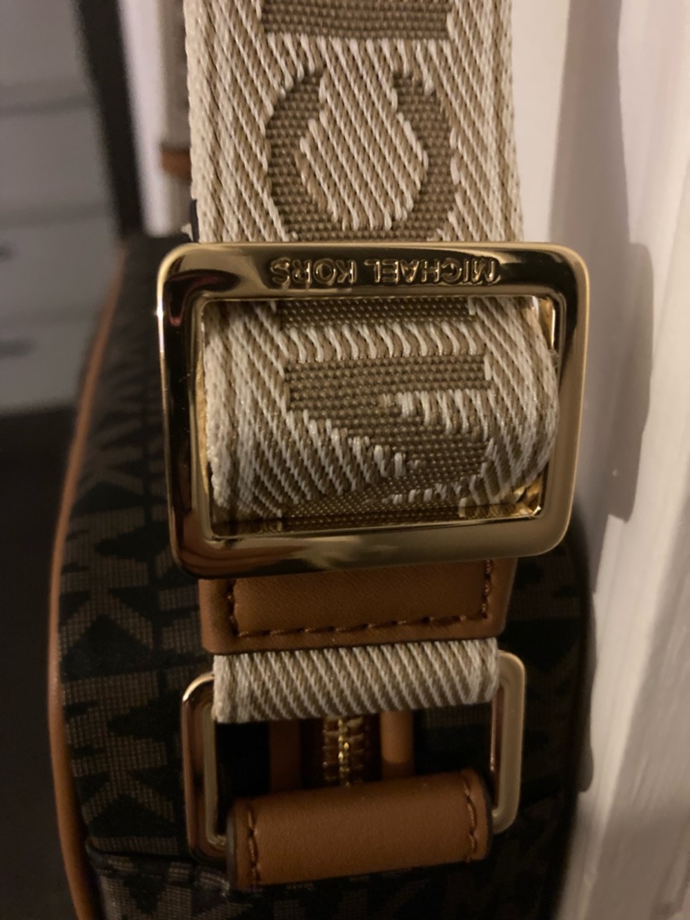 Michael Kors Brown and Tan MK Signature Logo design bag NWOT - Picture 5 of 7